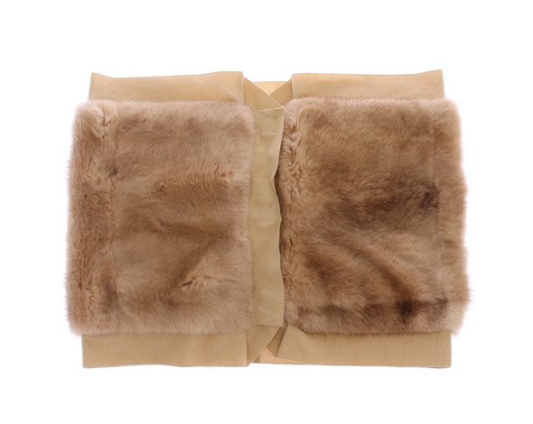 Beige MINK Fur Scarf Foulard Neck Wrap Beige MINK Fur Scarf Foulard Neck Wrap