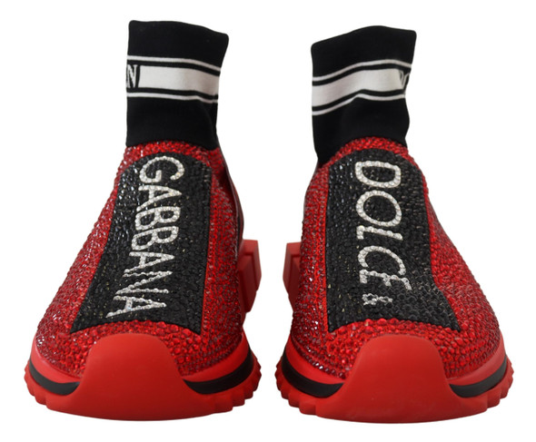 Dolce & Gabbana Red Bling Sorrento Sneakers Socks Shoes Dolce & Gabbana Red Bling Sorrento Sneakers Socks Shoes