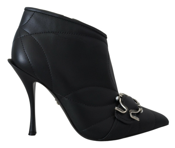 Black Devotion Quilted Buckled Ankle Boots Shoes Black Devotion Quilted Buckled Ankle Boots Shoes