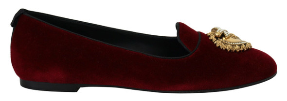 Bordeaux Velvet Slip-On Loafers Flats Shoes Bordeaux Velvet Slip-On Loafers Flats Shoes