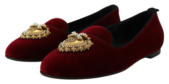 Bordeaux Velvet Slip-On Loafers Flats Shoes Bordeaux Velvet Slip-On Loafers Flats Shoes