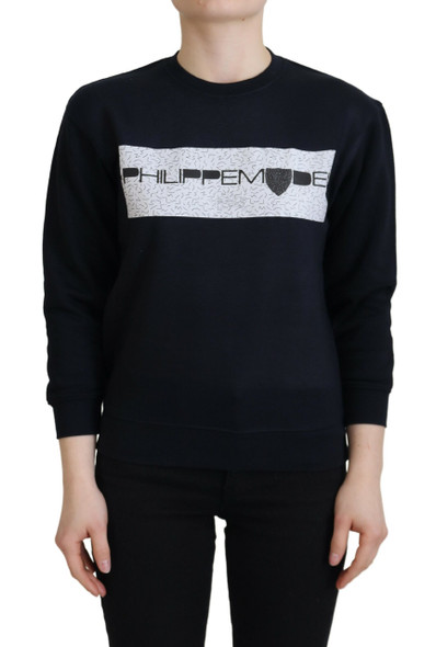 Philippe Model Black Printed Long Sleeves Pullover Sweater Philippe Model Black Printed Long Sleeves Pullover Sweater