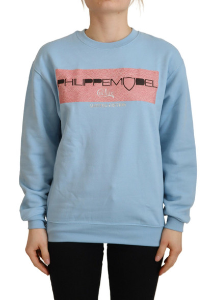 Philippe Model Light Blue Logo Printed Long Sleeves Sweater TSH83279 Philippe Model Light Blue Logo Printed Long Sleeves Sweater TSH83279