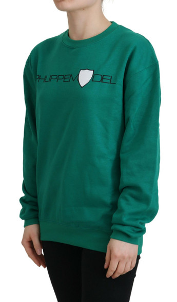 Green Printed Long Sleeves Pullover Sweater Green Printed Long Sleeves Pullover Sweater