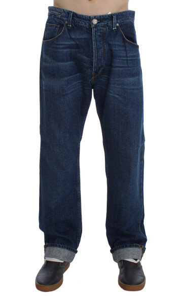Blue Wash Cotton Baggy Loose Fit Jeans Blue Wash Cotton Baggy Loose Fit Jeans