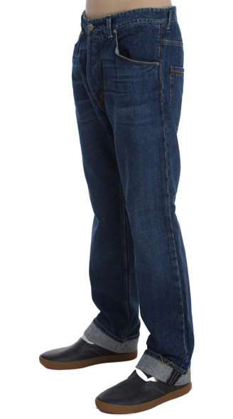 Blue Wash Cotton Baggy Loose Fit Jeans Blue Wash Cotton Baggy Loose Fit Jeans