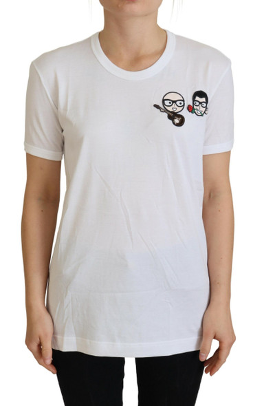 Dolce & Gabbana White #dgfamily Crewneck Cotton T-shirt Dolce & Gabbana White #dgfamily Crewneck Cotton T-shirt