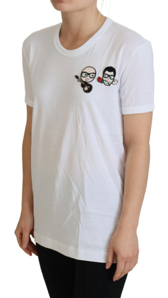 Dolce & Gabbana White #dgfamily Crewneck Cotton T-shirt Dolce & Gabbana White #dgfamily Crewneck Cotton T-shirt