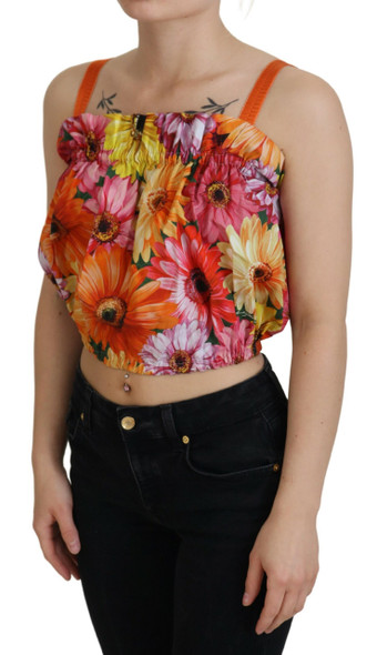 Blouse Cropped Floral Cotton Tank Top Blouse Cropped Floral Cotton Tank Top