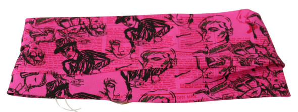 John Galliano Pink Newspaper Print Bra Cropped Blouse John Galliano Pink Newspaper Print Bra Cropped Blouse