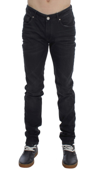 Gray Cotton Stretch Slim Fit Jeans Gray Cotton Stretch Slim Fit Jeans