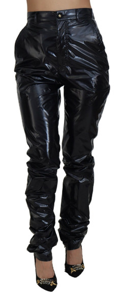 Black Nylon High Waist Skinny Pants Black Nylon High Waist Skinny Pants