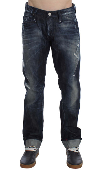 Blue Cotton Regular Straight Fit Jeans SIG30482 Blue Cotton Regular Straight Fit Jeans SIG30482