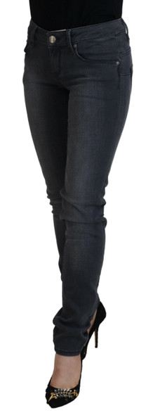 Gray Cotton Skinny Low Waist Women Casual Denim Jeans Gray Cotton Skinny Low Waist Women Casual Denim Jeans