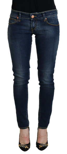 Acht Blue Cotton Low Waist Skinny Women Casual Jeans Acht Blue Cotton Low Waist Skinny Women Casual Jeans