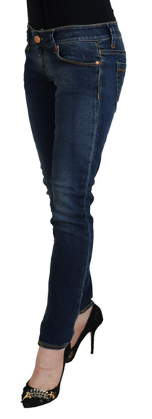 Acht Blue Cotton Low Waist Skinny Women Casual Jeans Acht Blue Cotton Low Waist Skinny Women Casual Jeans