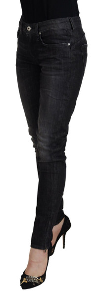 Fiorucci Black Cotton Low Waist Skinny Women Casual Jeans Fiorucci Black Cotton Low Waist Skinny Women Casual Jeans