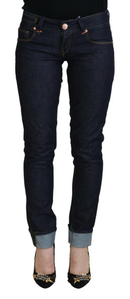 Acht Blue Cotton Low Waist Slim Fit Women Casual Jeans PAN74091 Acht Blue Cotton Low Waist Slim Fit Women Casual Jeans PAN74091