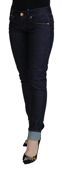 Acht Blue Cotton Low Waist Slim Fit Women Casual Jeans PAN74091 Acht Blue Cotton Low Waist Slim Fit Women Casual Jeans PAN74091