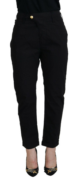 Black Cotton Baggy High Waist Women Pants Black Cotton Baggy High Waist Women Pants