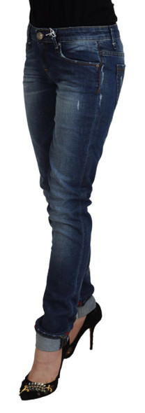 Acht Blue Washed Cotton Slim Fit Women Denim Jeans PAN74125 Acht Blue Washed Cotton Slim Fit Women Denim Jeans PAN74125
