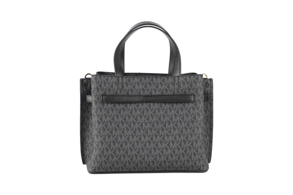 Michael Kors Emilia Small Black Signature PVC Satchel Crossbody Handbag Purse Michael Kors Emilia Small Black Signature PVC Satchel Crossbody Handbag Purse