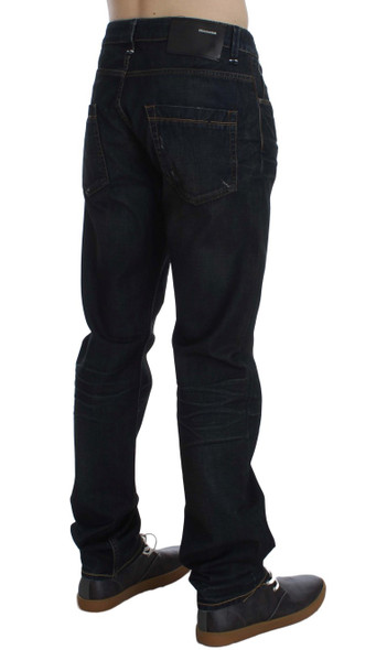Blue Wash Cotton Denim Straight Fit Jeans Blue Wash Cotton Denim Straight Fit Jeans