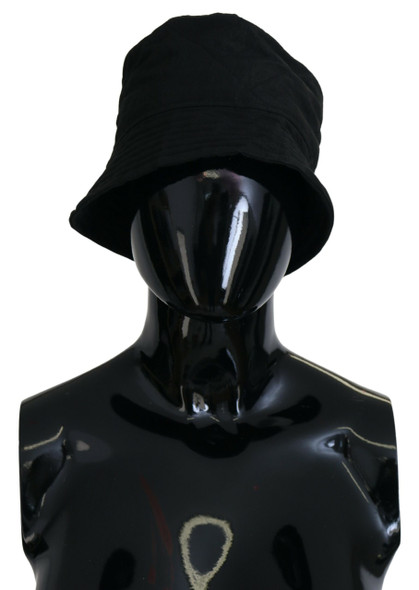 Black Nylon Women Bucket Cap Hat Black Nylon Women Bucket Cap Hat