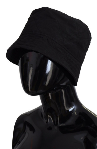 Black Nylon Women Bucket Cap Hat Black Nylon Women Bucket Cap Hat