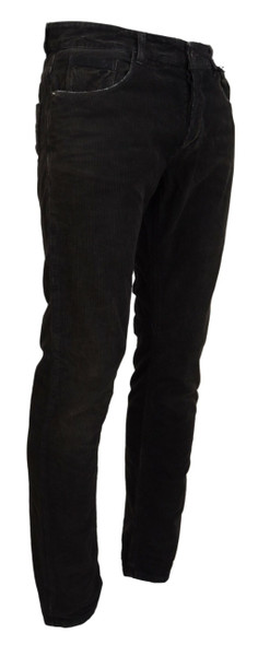 Costume National Gray Cotton Corduroy Men Casual Jeans Costume National Gray Cotton Corduroy Men Casual Jeans