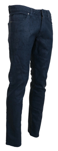 Blue Cotton Tapered Slim Fit Men Casual Denim Jeans PAN74682 Blue Cotton Tapered Slim Fit Men Casual Denim Jeans PAN74682