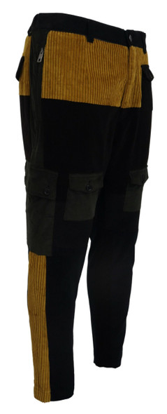Black Yellow Cotton Men Pants Black Yellow Cotton Men Pants