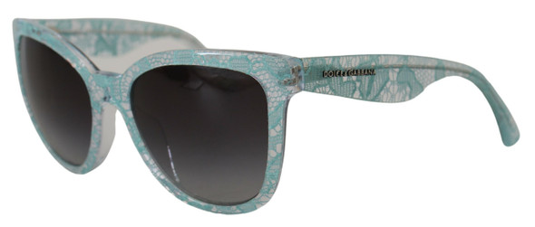 Dolce & Gabbana Blue DG4190 Lace Crystal Acetate Butterfly Sunglasses Dolce & Gabbana Blue DG4190 Lace Crystal Acetate Butterfly Sunglasses