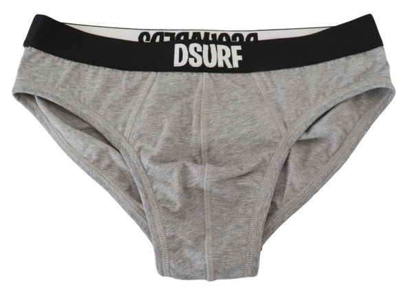 Gray DSURF Logo Cotton Stretch Men Brief Underwear Gray DSURF Logo Cotton Stretch Men Brief Underwear