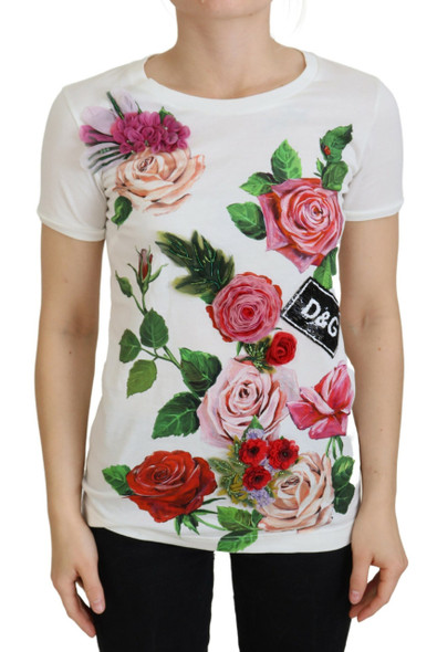 White Rose DGLogo Printed Short Sleeves Top White Rose DGLogo Printed Short Sleeves Top