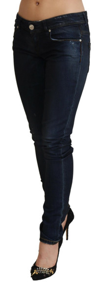 Blue Low Waist Slim Fit Women Denim Jeans Blue Low Waist Slim Fit Women Denim Jeans
