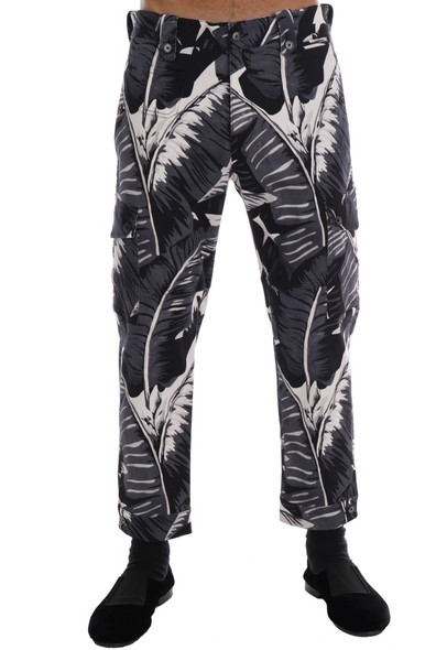 Gray Banana Leaf Cotton Pants Gray Banana Leaf Cotton Pants