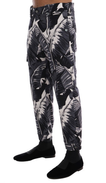 Gray Banana Leaf Cotton Pants Gray Banana Leaf Cotton Pants