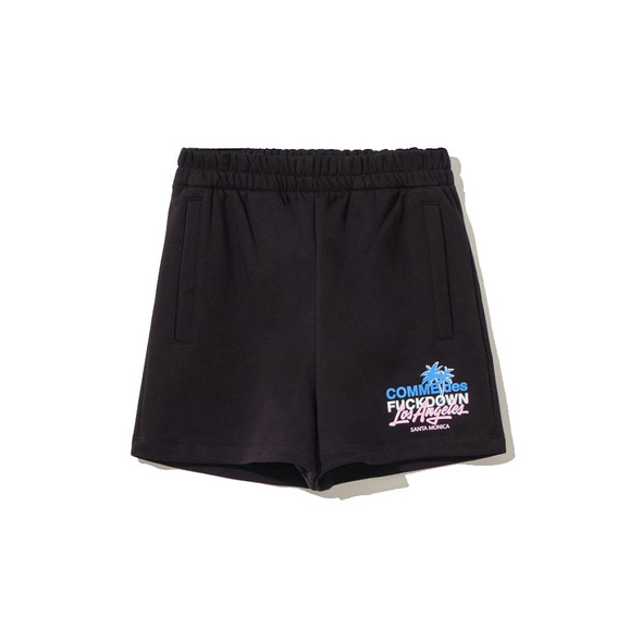 Comme Des Fuckdown Chic Black Cotton Shorts with Side Pockets Comme Des Fuckdown Chic Black Cotton Shorts with Side Pockets