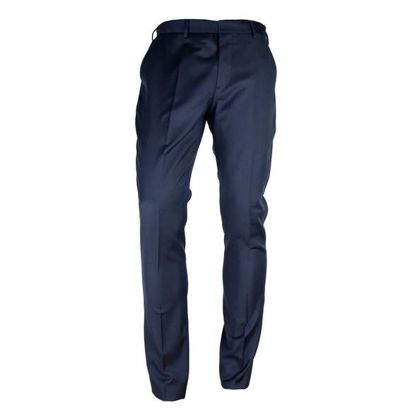 Made in Italy Blue Wool Men's Trousers Made in Italy Blue Wool Men's Trousers
