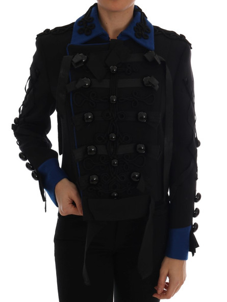 Dolce & Gabbana Black Wool Trench Jacket Dolce & Gabbana Black Wool Trench Jacket