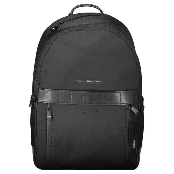 Black Nylon Men Backpack TO-20396 Black Nylon Men Backpack TO-20396