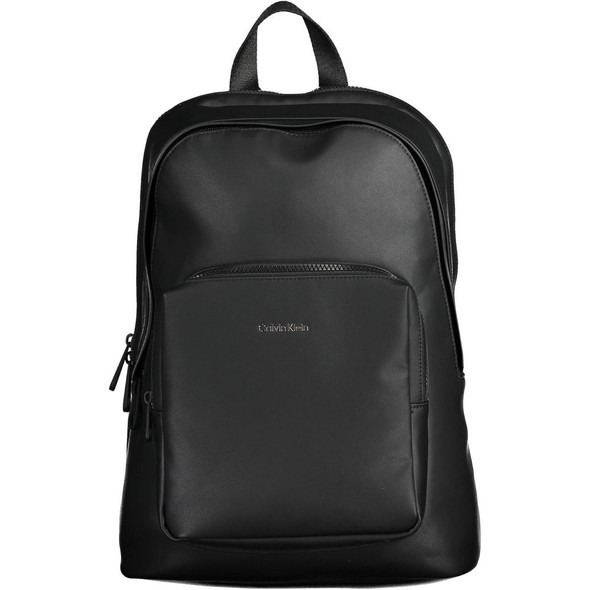 Black Polyester Men Backpack Black Polyester Men Backpack