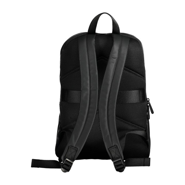 Black Polyester Men Backpack Black Polyester Men Backpack