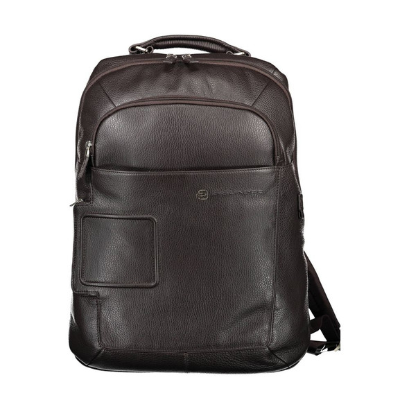 Brown Leather Men Backpack PI-9664 Brown Leather Men Backpack PI-9664