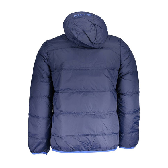 Blue Polyamide Men Jacket Blue Polyamide Men Jacket