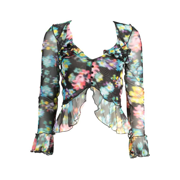 Black Polyester Women T-Shirt Black Polyester Women T-Shirt