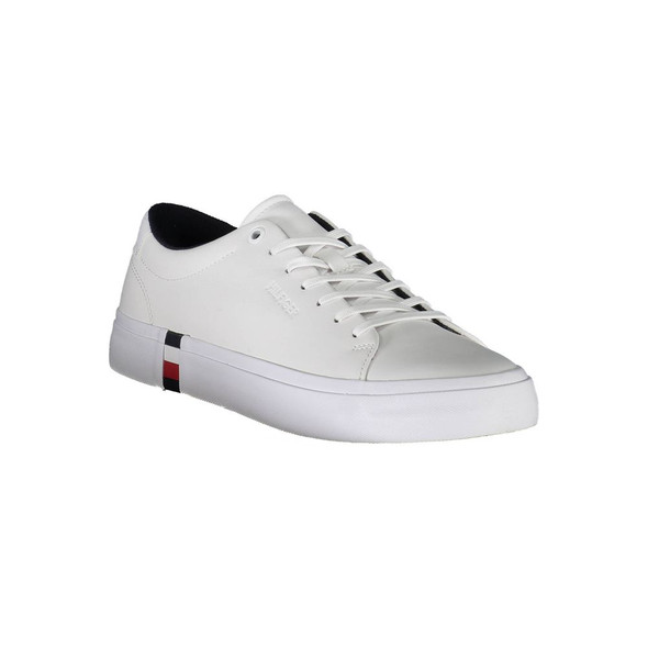 Tommy Hilfiger White Leather Men Sneaker Tommy Hilfiger White Leather Men Sneaker