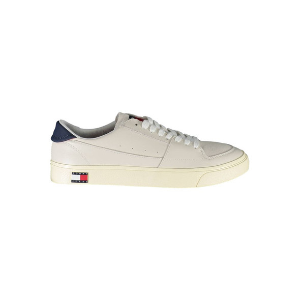 Tommy Hilfiger White Leather Men Sneaker TO-20370 Tommy Hilfiger White Leather Men Sneaker TO-20370