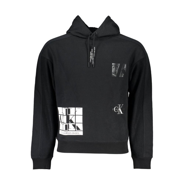 Calvin Klein Black Cotton Men Sweater CA-21616 Calvin Klein Black Cotton Men Sweater CA-21616